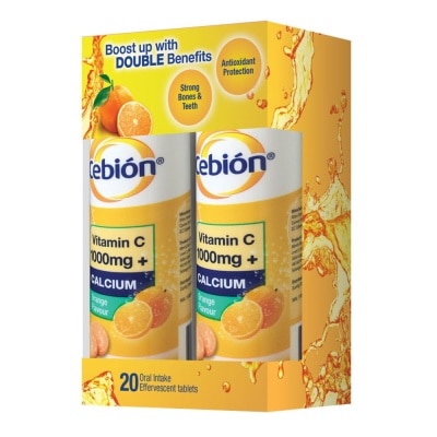 CEBION Effervescent Vitamin C 1000mg + Calcium 2 x 10's