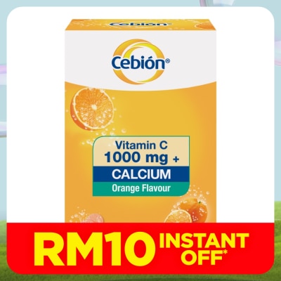 CEBION Effervescent Vitamin C 1000mg + Calcium 2 x 10's