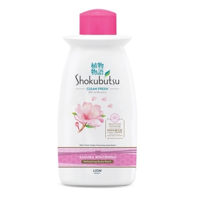 SHOKUBUTSU Body Wash Sakura Whitening 220g