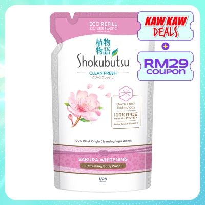 SHOKUBUTSU Body Wash Sakura Refill 500g