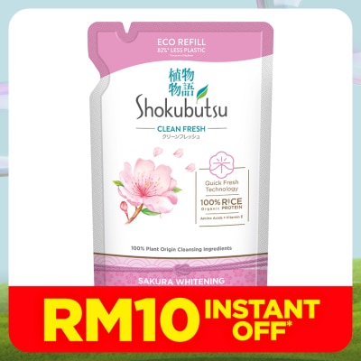 SHOKUBUTSU Body Wash Sakura Refill 500g