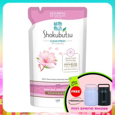 SHOKUBUTSU - Body Wash Sakura Refill 500g