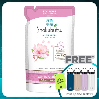SHOKUBUTSU Body Wash Sakura Refill 500g