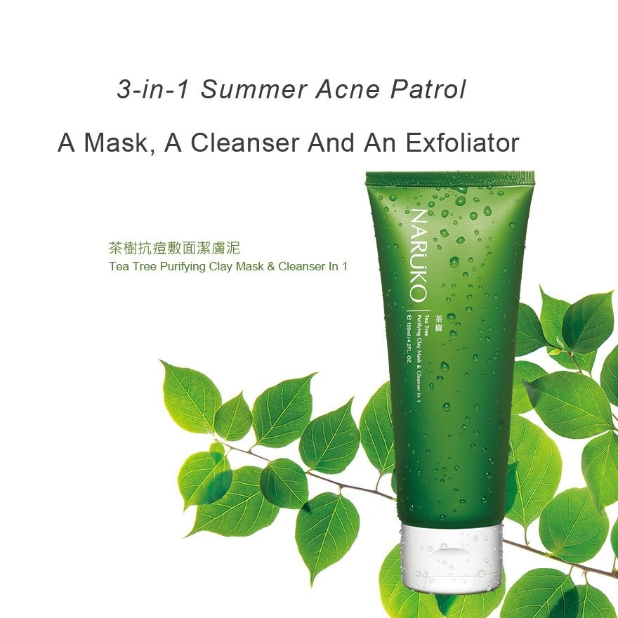 Tea Tree Purifying Clay Mask & Cleanser In 1 120ml