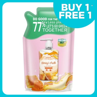 WATSONS Honey & Milk Scented Cream Hand Wash Refill 500ml