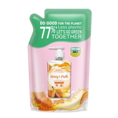 WATSONS Honey & Milk Scented Cream Hand Wash Refill 500ml