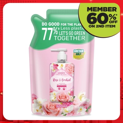 WATSONS Rose & Orchid  Gel Hand Wash Refill 500ml