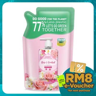 WATSONS Rose & Orchid  Gel Hand Wash Refill 500ml