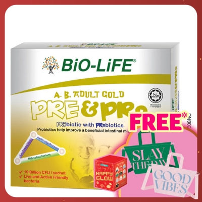 BIO-LIFE A.B. Adult Gold Prebiotic & Probiotics 2.5g x 10's
