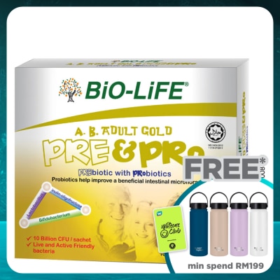 BIO-LIFE A.B. Adult Gold Prebiotic & Probiotics 2.5g x 10's