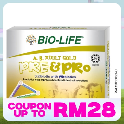 BIO-LIFE A.B. Adult Gold Prebiotic & Probiotics 2.5g x 10's
