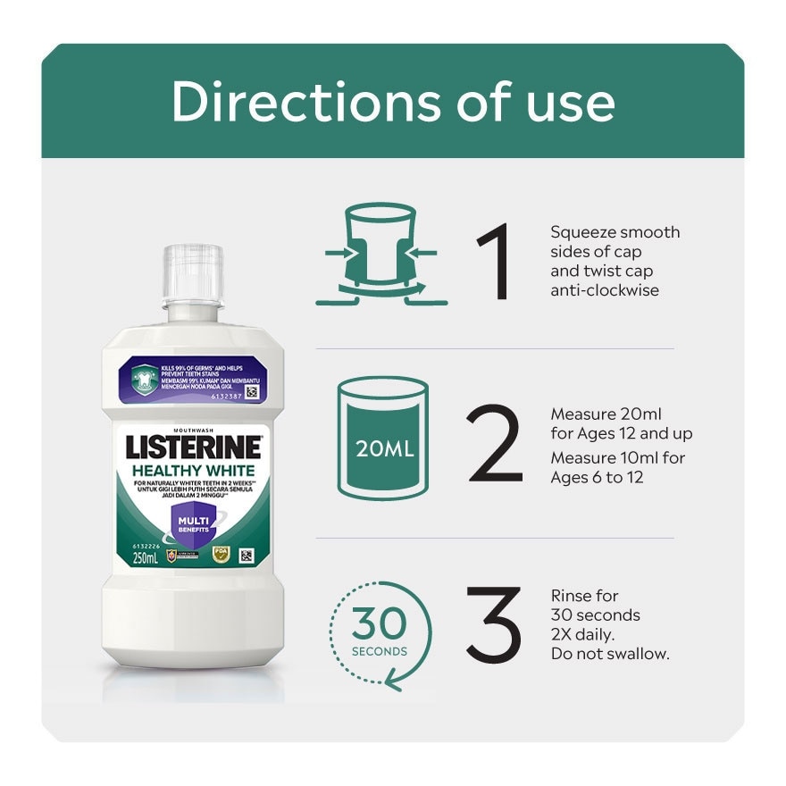 Healthy White Mouthwash 250ml