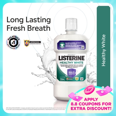 LISTERINE - Healthy White Mouthwash 250ml