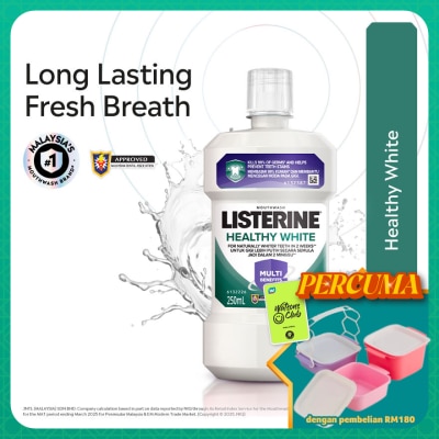 LISTERINE - Healthy White Mouthwash 250ml