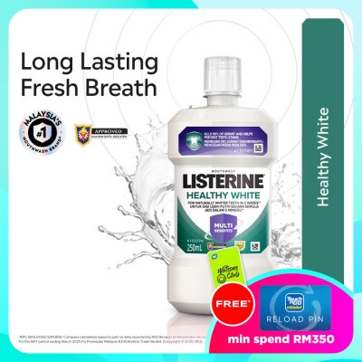 LISTERINE Healthy White Mouthwash 250ml image