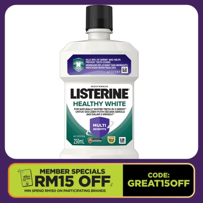 LISTERINE Healthy White Mouthwash 250ml