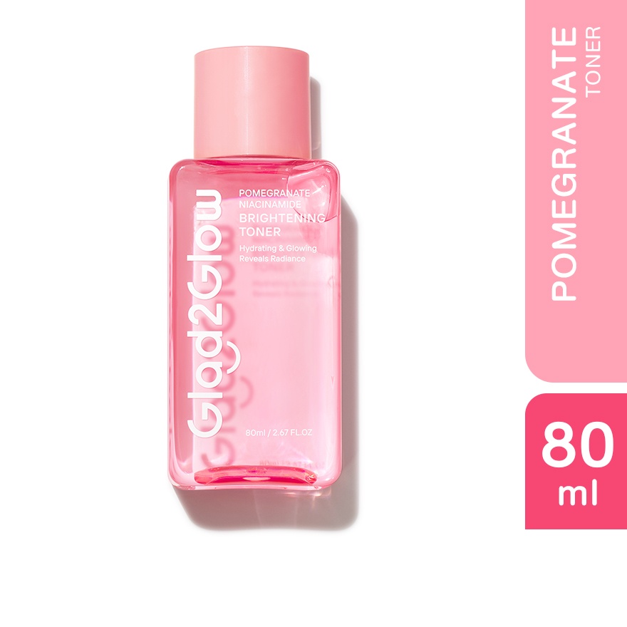 Glad2glow Pomegranate Niacinamide Brightening Toner 80ml