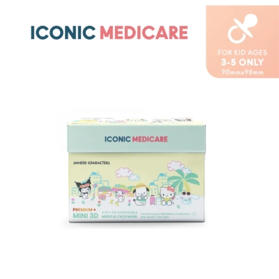ICONIC - [Baby - Premium+] 3D Mini Sanrio Characters Ready To Travel 4-Ply 3D Medical Face Mask (20pcs)
