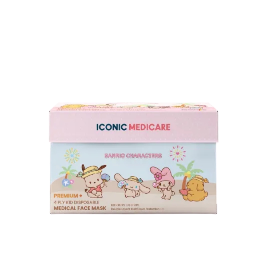 [Kid - Premium+] 4-Ply Sanrio Characters Hawaii Summer 2026 Medical Face Mask (30pcs) image