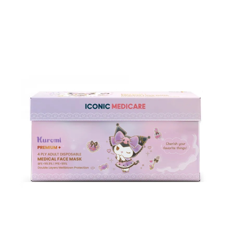 [Adult - Premium+] 4-Ply Kuromi Twinkle Dream Medical Face Mask (30pcs)