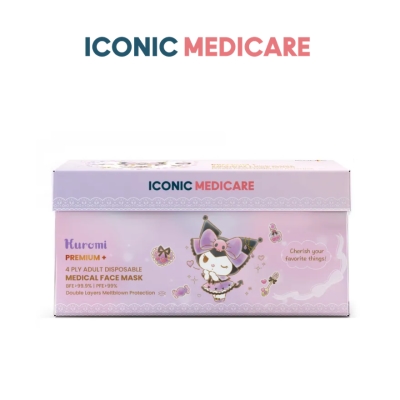 ICONIC - [Adult - Premium+] 4-Ply Kuromi Twinkle Dream Medical Face Mask (30pcs)