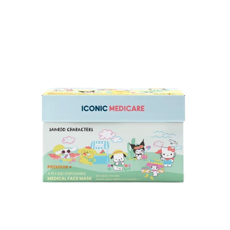 [Kid - Premium+] 4-Ply Sanrio Characters Ready To Travel Medical Face Mask (30pcs)