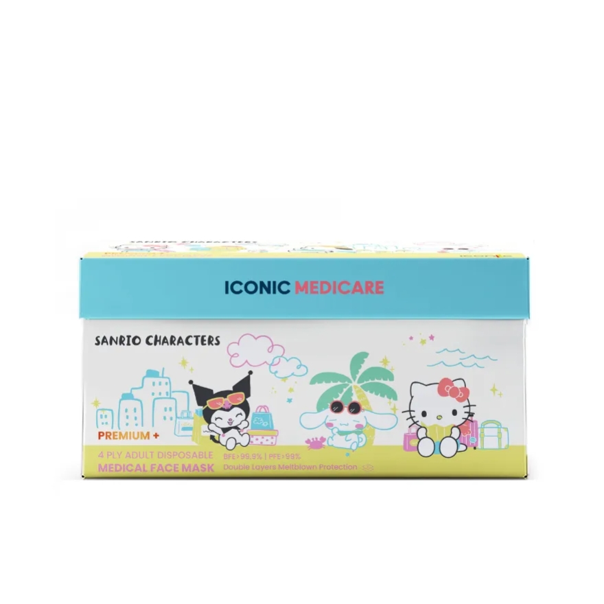 [Adult - Premium+] 4-Ply Sanrio Characters Ready To Travel Medical Face Mask (30pcs)