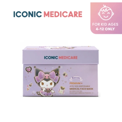 ICONIC - [Kid - Premium+] 4-Ply Kuromi Twinkle Dream Medical Face Mask (30pcs)