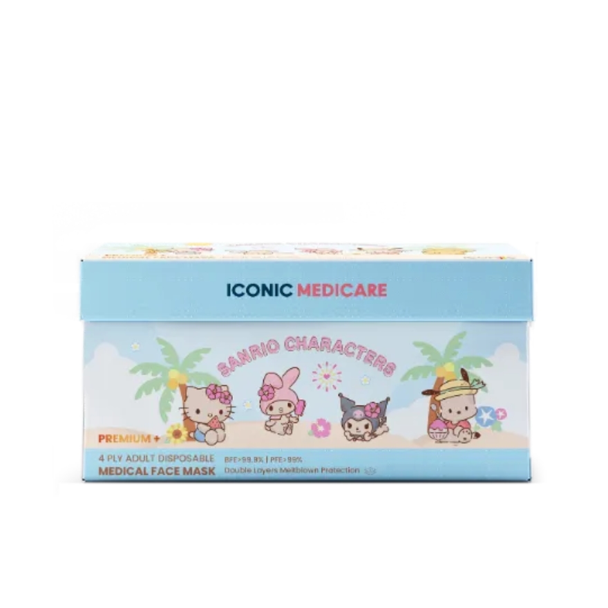 [Adult - Premium+] 4-Ply Sanrio Characters Hawaii Summer 2026 Medical Face Mask (30pcs) image