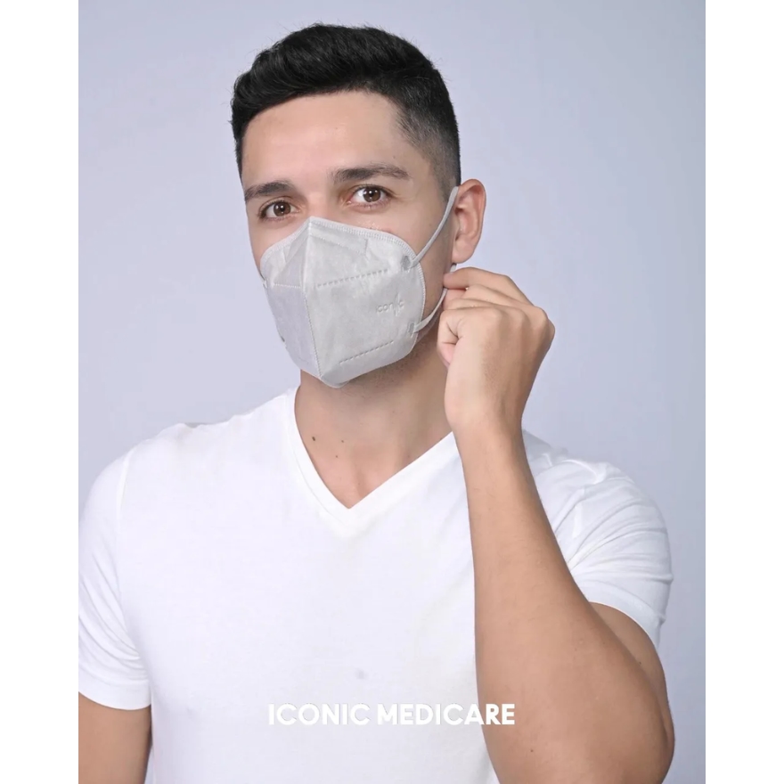 KN99 Antiviral Copper Medical Face Mask (10pcs) Grey image