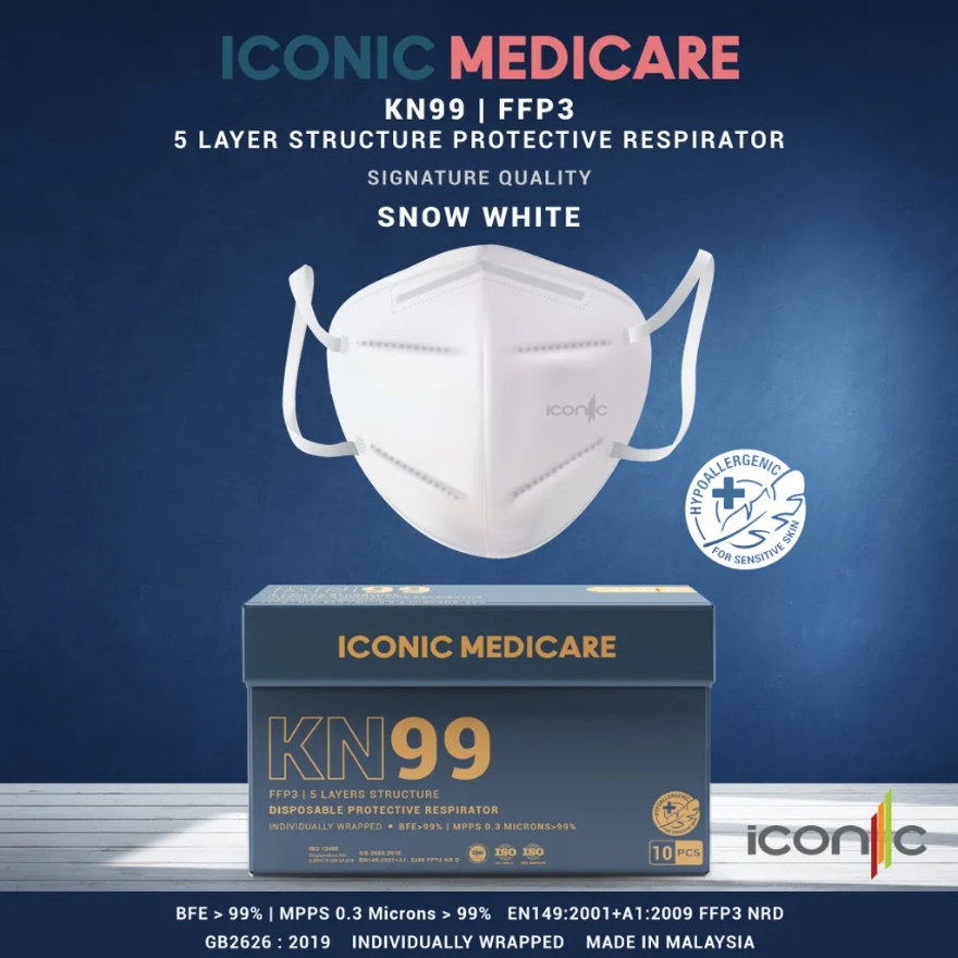 KN99 Medical Face Mask (10pcs) White image