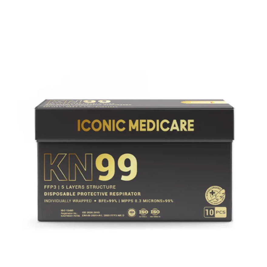 KN99 Medical Face Mask (10pcs) Black image