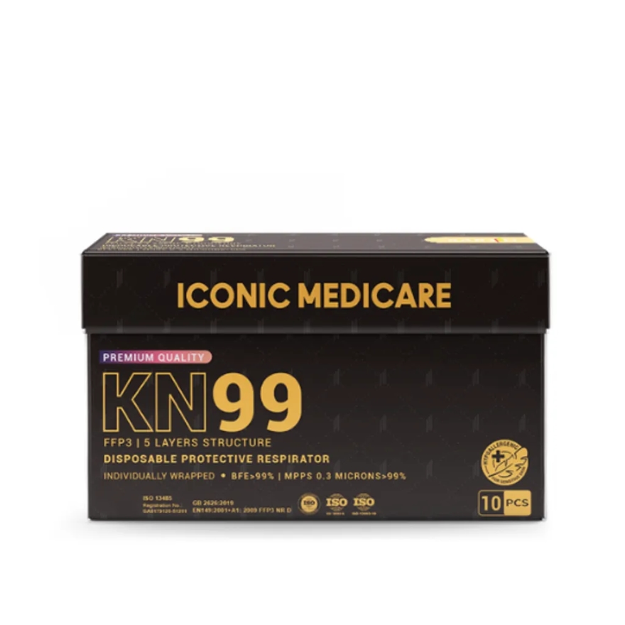 KN99 Medical Face Mask (10pcs) - Black Monogram image