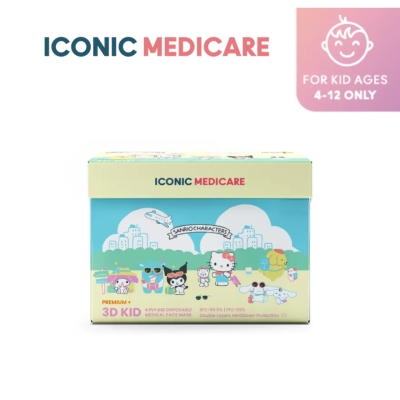 ICONIC - [Kid - Premium+] 4-Ply 3D Sanrio Characters Ready To Travel Medical Face Mask (20pcs) image