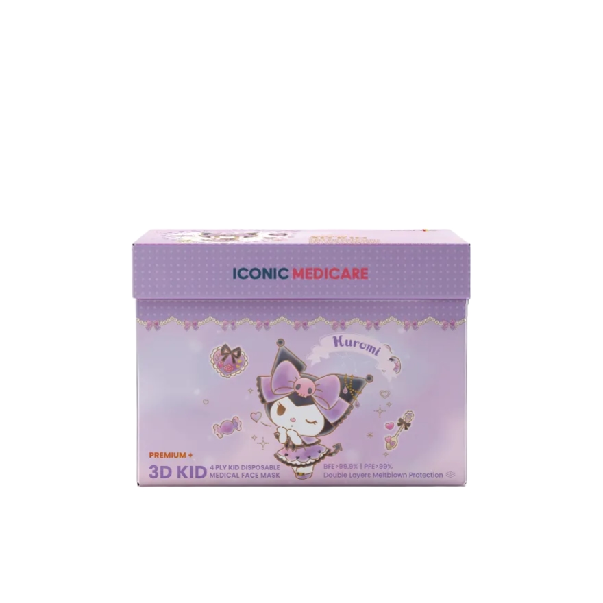 [Kid - Premium+] 4-Ply 3D Kuromi Twinkle Dream Medical Face Mask (20pcs) image