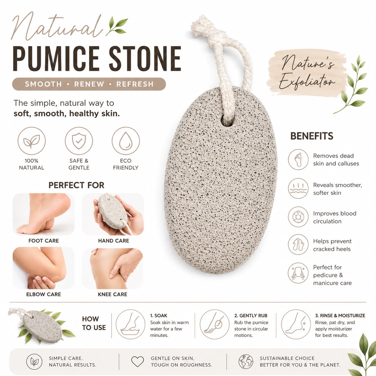 #0289 OVAL PUMICE STONE 8.5CM