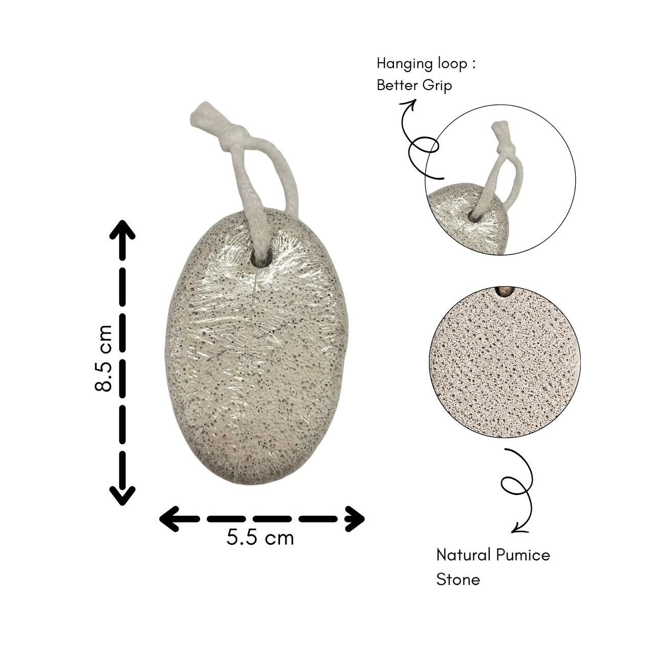 #0289 OVAL PUMICE STONE 8.5CM