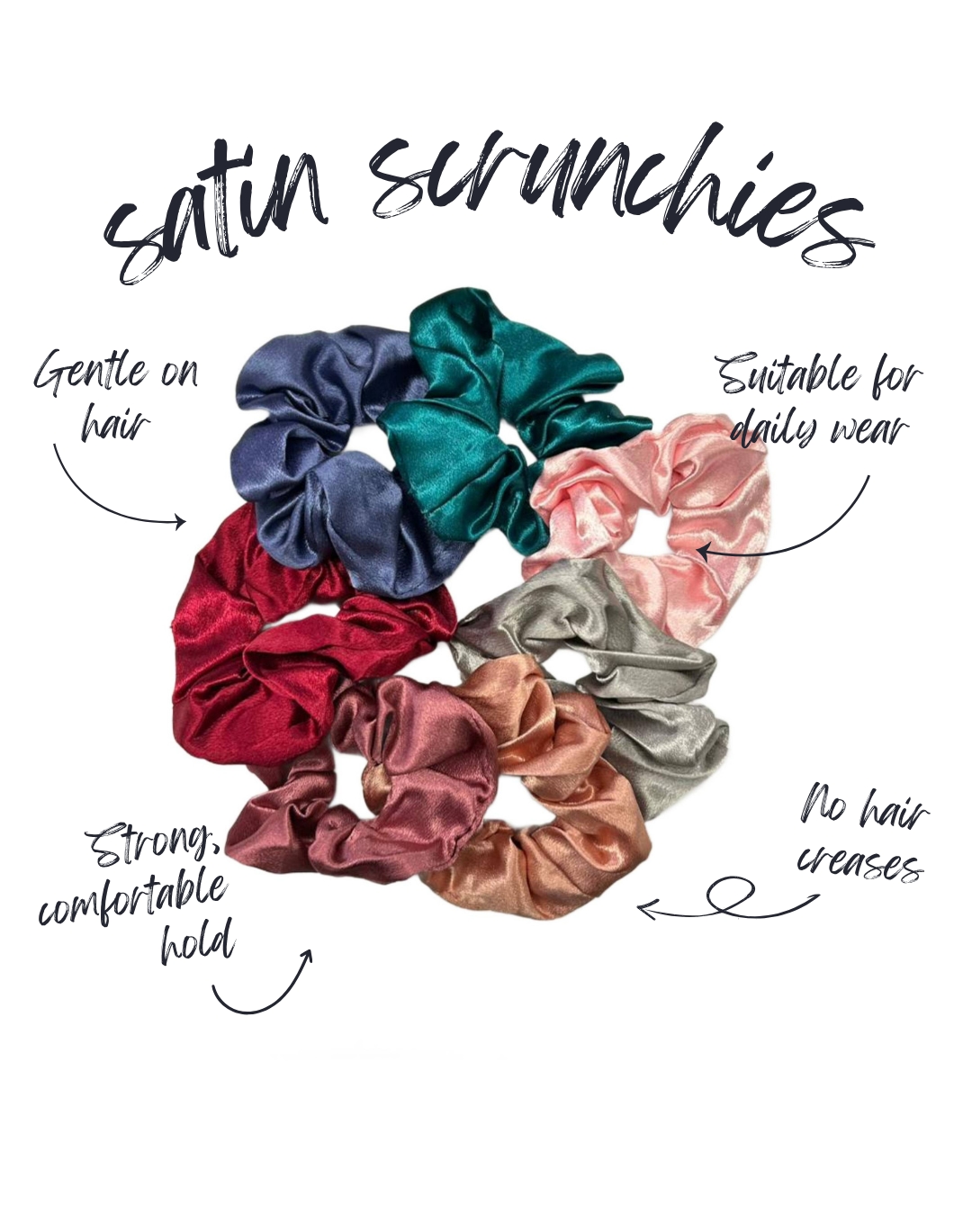 APN-0120 SATIN SCRUNCHIES