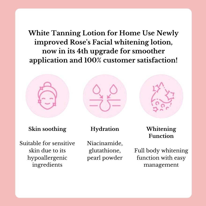 Jade Young White Tanning Rose.S Face Body Lotion 50ml