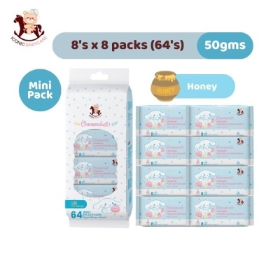 ICONIC Sanrio Baby Wipes Cinnamoroll 8'S x 8 [Pocket-Sized]