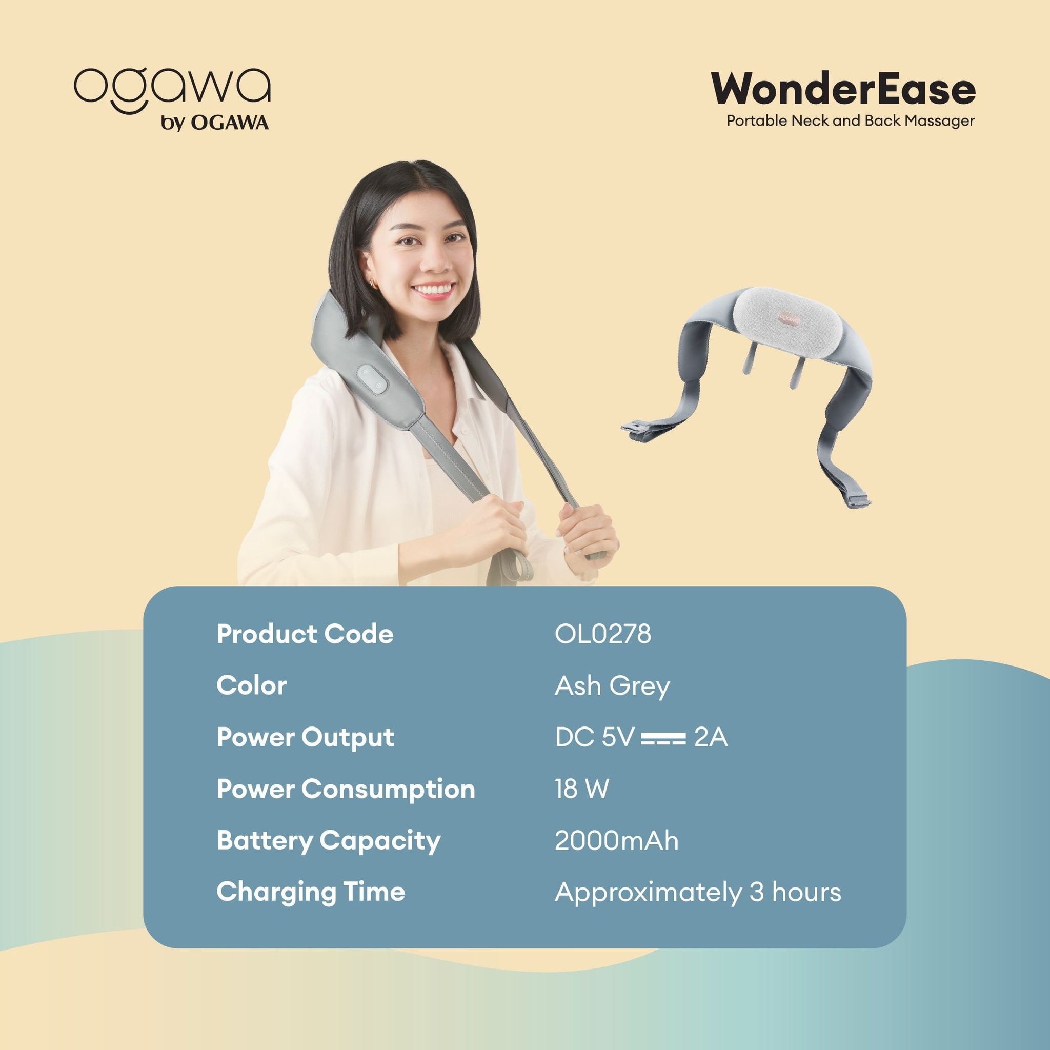 Ogawa by Ogawa WonderEase Portable Neck & Back Massager