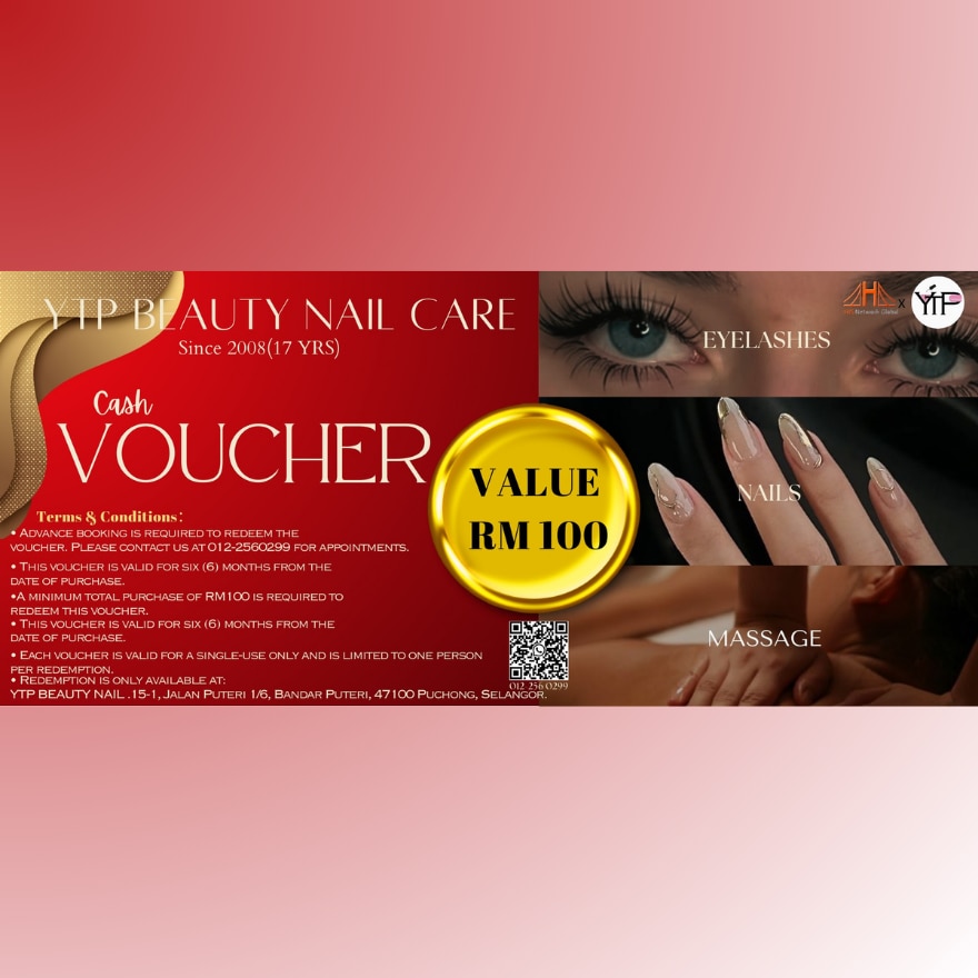 YTP BEAUTY RM100 CASH VOUCHER