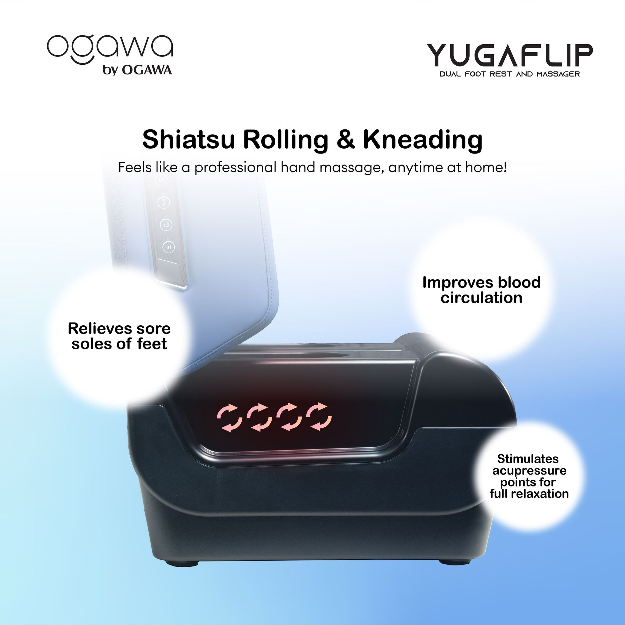 Ogawa by OGAWA YugaFlip Dual Foot Rest & Massager