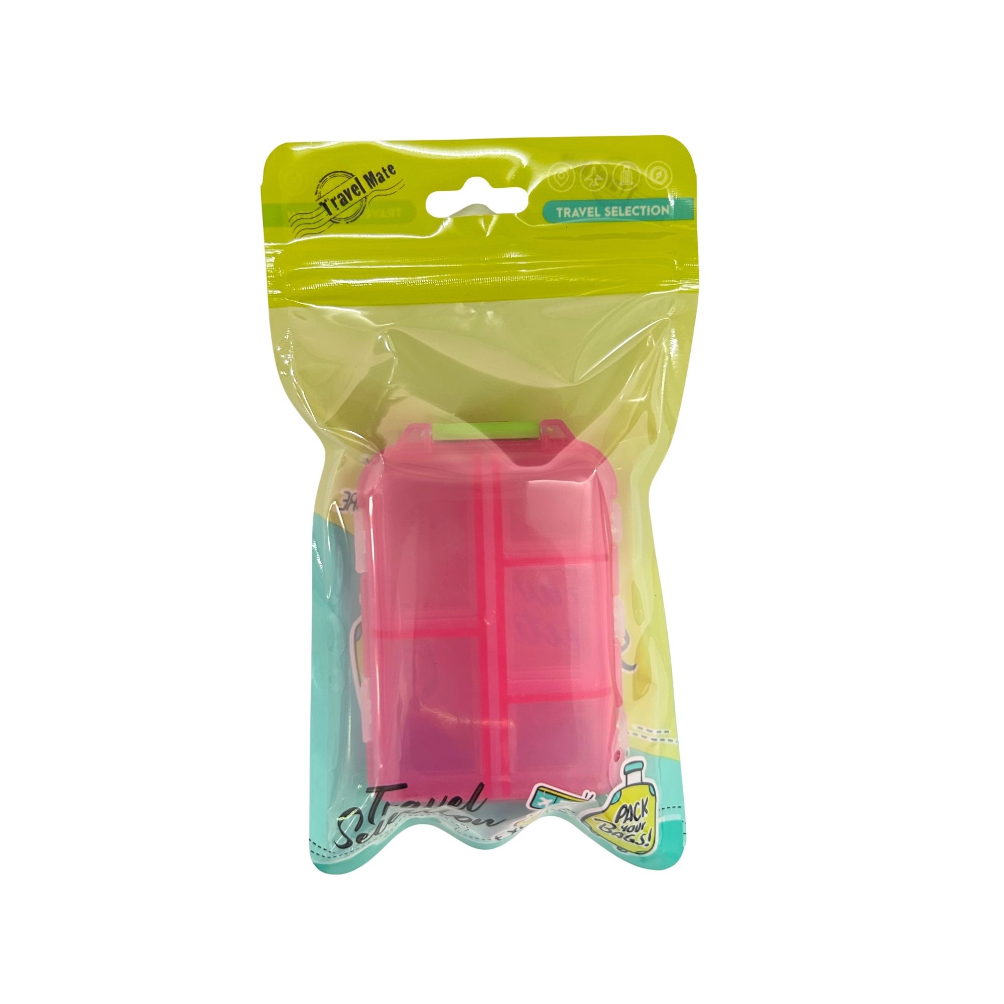 TR-0287 DOUBLE-SIDE PORTABLE PILL BOX ORGANIZER POCKET SIZE 9CM