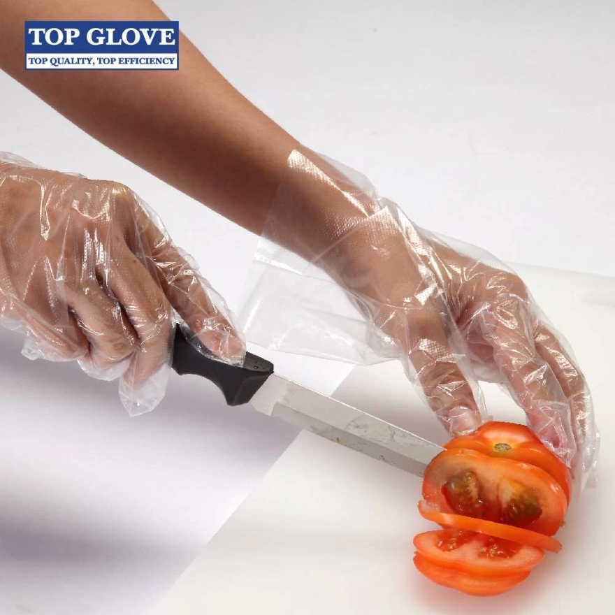 Top Glove Food Handling CPE Disposable Glove, Clear, L