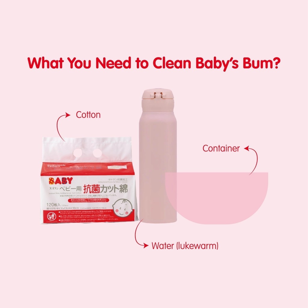 Suzuran Baby Antibacterial Cut Cotton (120 Pcs)