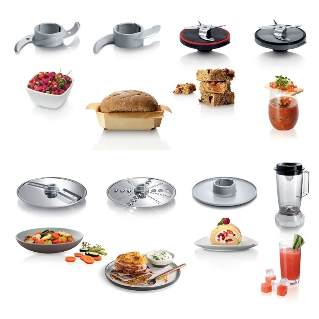 Bosch MultiTalent 3, 2.3L 800W Food Processor, Black/Brushed S.Steel - MCM3501MGB