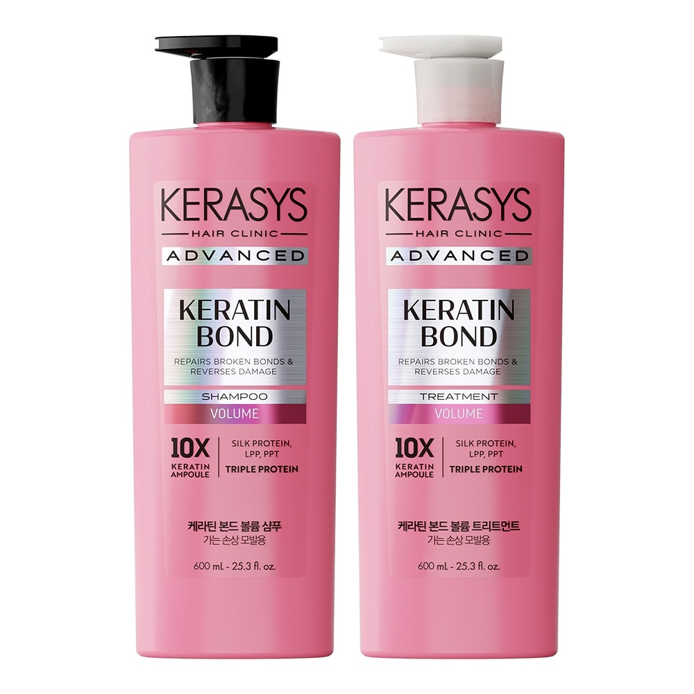 Kerasys Advanced Keratin Bond Volume Shampoo & Conditioner (600ml)