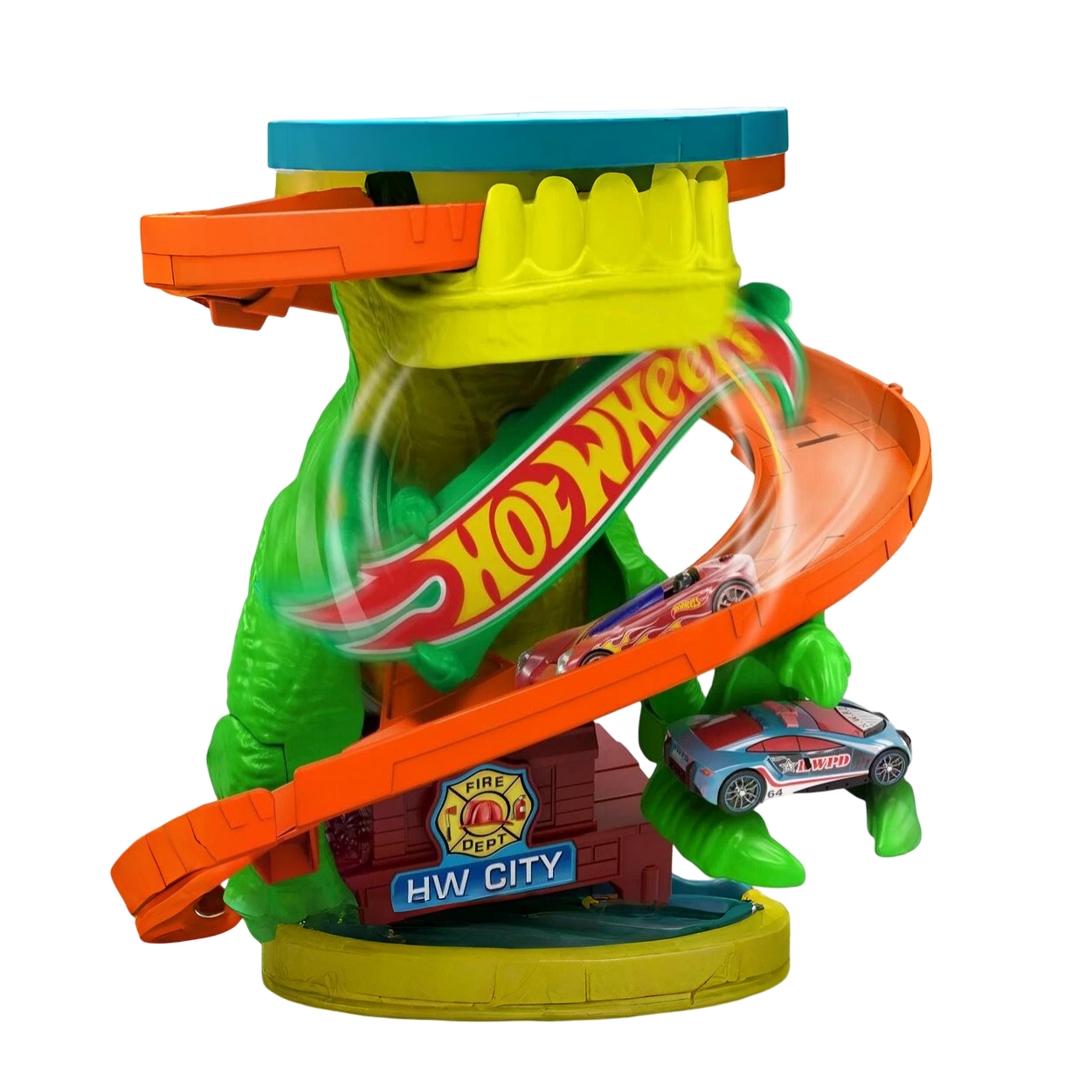 Hot Wheels City T Rex Blaze Battle Fire Station Playset (JBM73) image