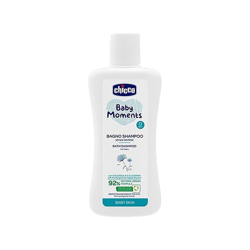 Chicco Baby Moments No Tears Bath Shampoo 200ml image